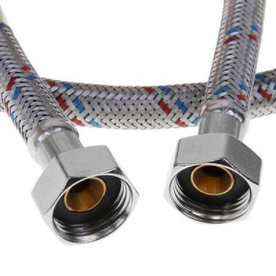 Шланг сантехнический для воды ЗИП-ФЛЕКС 30 см, 1/2", Г/Г, ЛАТУНЬ