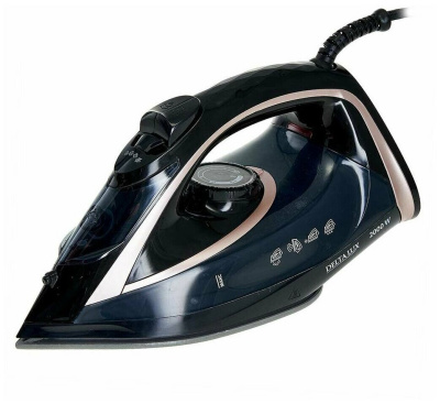 Утюг Delta lux DE-3001 черный с бронзовым