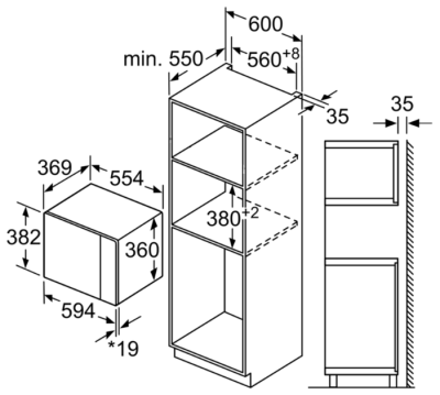 Микроволновая печь встраиваемая Bosch BFL554MS0