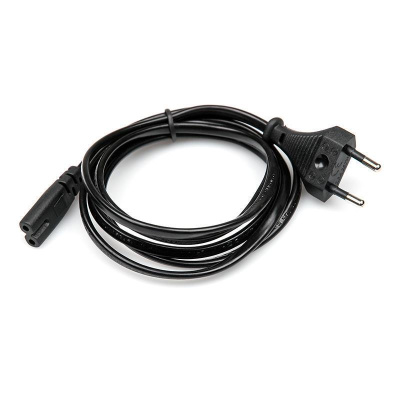 Кабель питания GoPower евровилка-C7 (2-pin) 220в (0.75мм) 1.8м