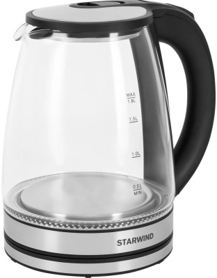 Чайник StarWind SKG2114 черный/прозрачный