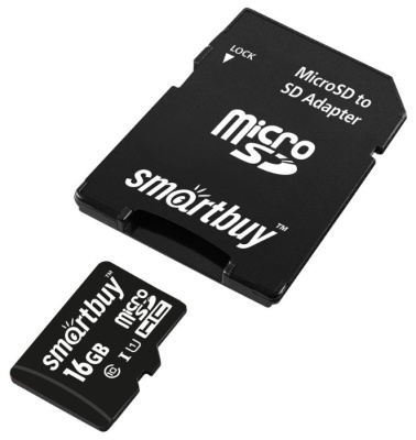 Карта памяти SmartBuy microSD 16GB Class10+ADP