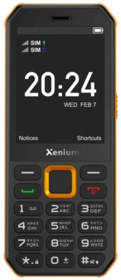 Мобильный телефон XENIUM X300 черный/оранжевый