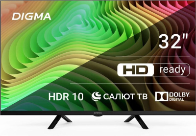Телевизор Digma DM-LED32SBB34 Metal черный