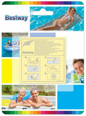 Ремкомплект Bestway 62068 (6.5х6.5см, самоклеящиеся заплатки, 10шт)