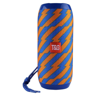 Портативная акустика T&G TG117 синий/оранжевый