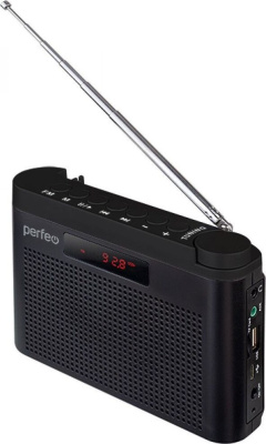 Радиоприёмник Perfeo Тайга I70BK FM+ 66-108МГц Черный