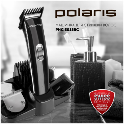 Машинка для стрижки волос Polaris PHC 3015 RC черный
