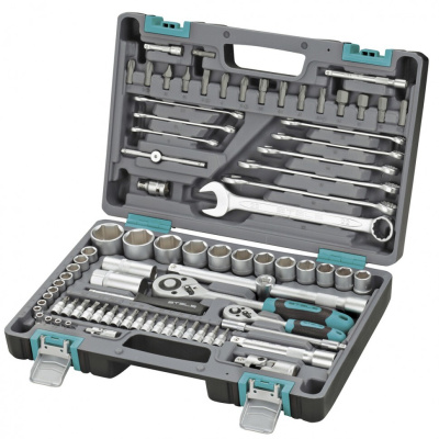 Набор инструментов STELS 1/2", 1/4", CrV, пластиковый кейс 14105 (82 предм.)