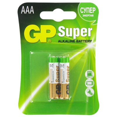 Батарейка GP Super alkaline AAA LR03-2BL