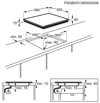 Индукционная варочная поверхность Electrolux EHH56240IK