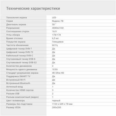 ЖК-телевизор Digma DM-LED50UBB31
