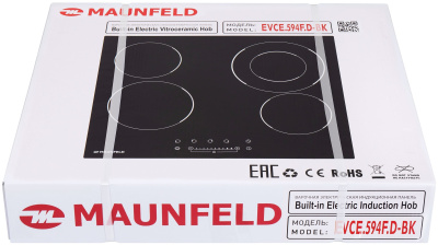 Электрическая варочная поверхность Maunfeld EVCE.594F.D-BK, черный