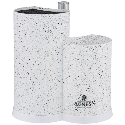 Подставка для ножей Agness 911-750 с держателем для полотенец