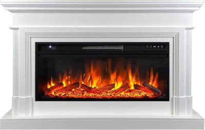 Каминокомплект: Портал Coventry белый с очагом Royal Flame Vision 42 LOG LED