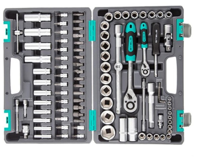 Набор инструментов STELS 1/2", 1/4", CrV, пластиковый кейс 14106 (94 предм.)