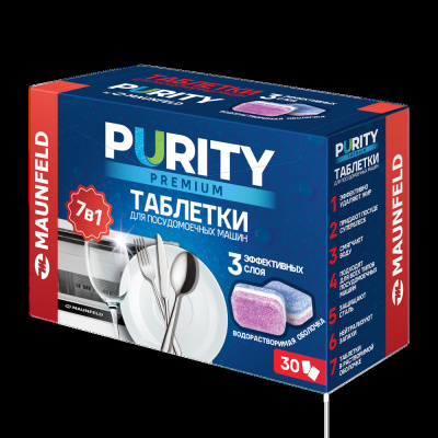 Таблетки для посудомоечных машин Maunfeld Purity Premium all in 1 30 шт MDT30PP