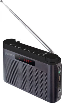 Радиоприёмник Perfeo Тайга I70GR FM+ 66-108МГц Серый