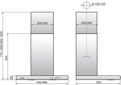 Вытяжка ELIKOR Квадра 90П-650-К3Д