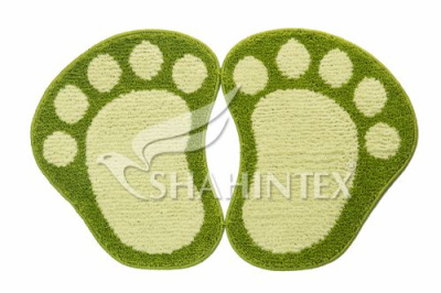 Коврик Shahintex Лапки Microfiber 50*80 Салатный 58