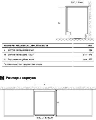 Посудомоечная машина встраиваемая Haier HDWE10-394RU