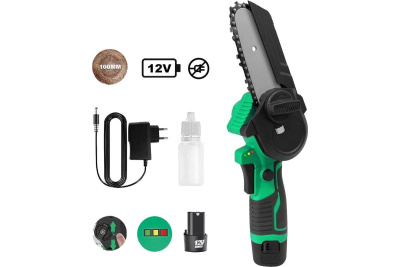 Аккум. цепная пила Zitrek GreenSaw 12 (12В, 1,5Ач 2шт, ЗУ)