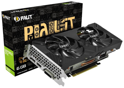 Видеокарта Palit GeForce GTX 1660 Dual OC 6Gb GDDR5 192bit Retail