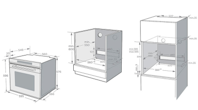 Электрический духовой шкаф Korting OKB 1360 CSGW MW