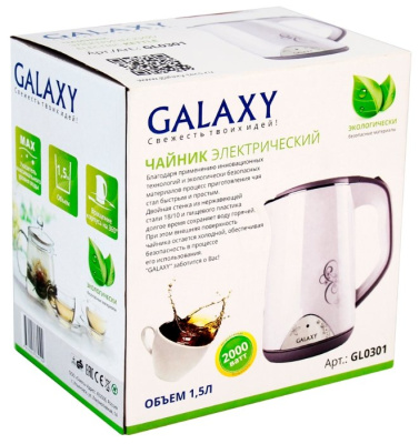 Чайник Galaxy GL 0301 Белый