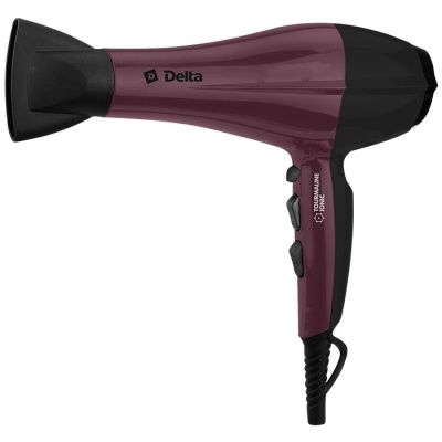 Фен Delta DL-0937 черный с бордовым