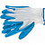 Перчатки Сибртех с синим нитрильным покрытием, стойкая к маслу и бензину