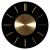 Часы настенные Рубин Пластинка d-33см чёрный+золото 3300-001