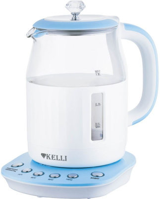 Чайник Kelli KL-1373 Бело-голубой