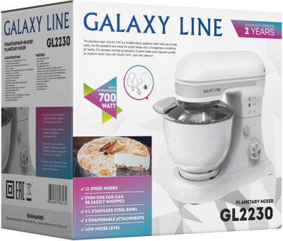 Планетарный миксер Galaxy LINE GL 2230 черный( НЕ ИСПОЛЬЗОВАТЬ)
