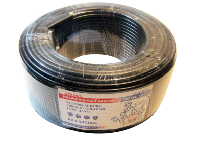 Кабель ТВ Сигнал Arctica -30 75 Ом RG6 1.02(жила)/48*0.12(оплетка) CCS/AL (100м)