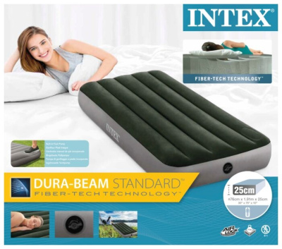 Надувной матрас Intex Downy Airbed 64760 (76х191х25см)