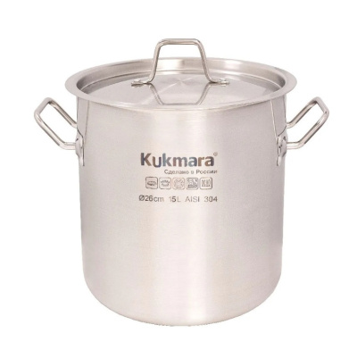 Кастрюля Kukmara Хорека 15 л/30 см с метал. крышкой HRC-SP15030M