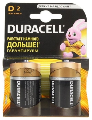 Батарейка Duracell LR20 BL2 MN1300 (1BL-2шт)