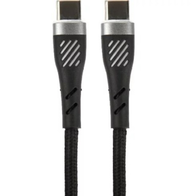 USB кабель Perfeo POWER Type-C - Type-C 60W 1m Black