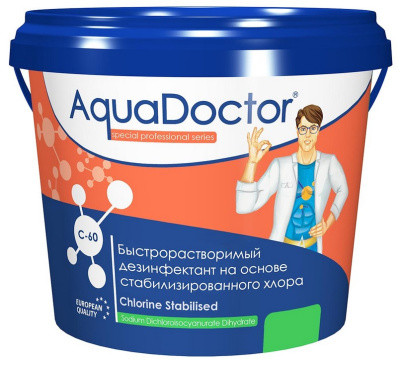 Гранулы AquaDoctor, ХЛОР, 1кг ведро