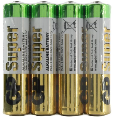 Батарейка GP Super alkaline AAA 24ARS-2SB4-4шт