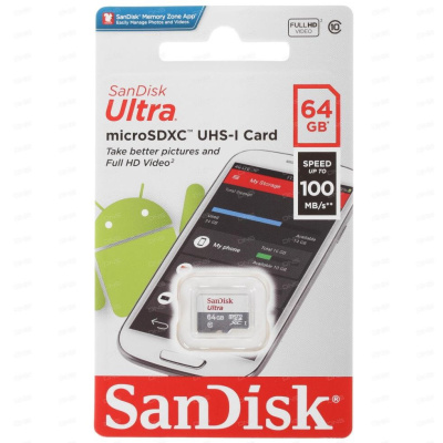 Карта флэш-памяти Samsung microSD Ultra 64Gb Class 10 UHS-I