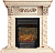 Каминокомплект: Портал Luxemburg STD слоновая кость, патина с очагом Royal Flame Majestic FXM Black RC