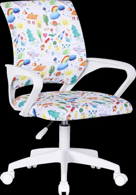 Детское комп. кресло Defender Fiesta Белый + Детск.рисунок