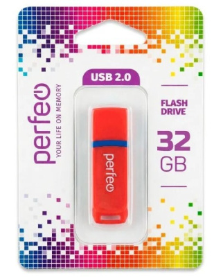 USB накопитель 32Gb USB2.0 Perfeo C11 Red