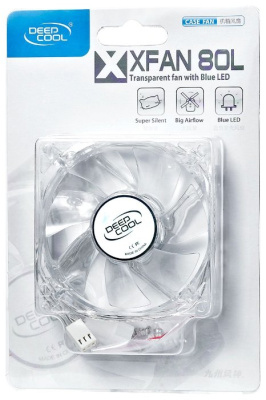 Куллер для корпуса Deepcool 80L/B LED Crystal 80mm 3pin Куллер для корпуса Deepcool 80L/B LED Crystal 80mm 3pin