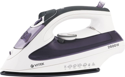 Утюг Vitek VT-8356 (MC) белый/фиолетовый