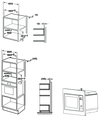 Микроволновая печь встраиваемая Kuppersberg HMW 615 B