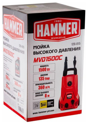 Мойка высокого давления Hammer MVD1500C