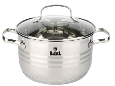 Кастрюля Rashel Мария со стекл. кр. 6л R-60т